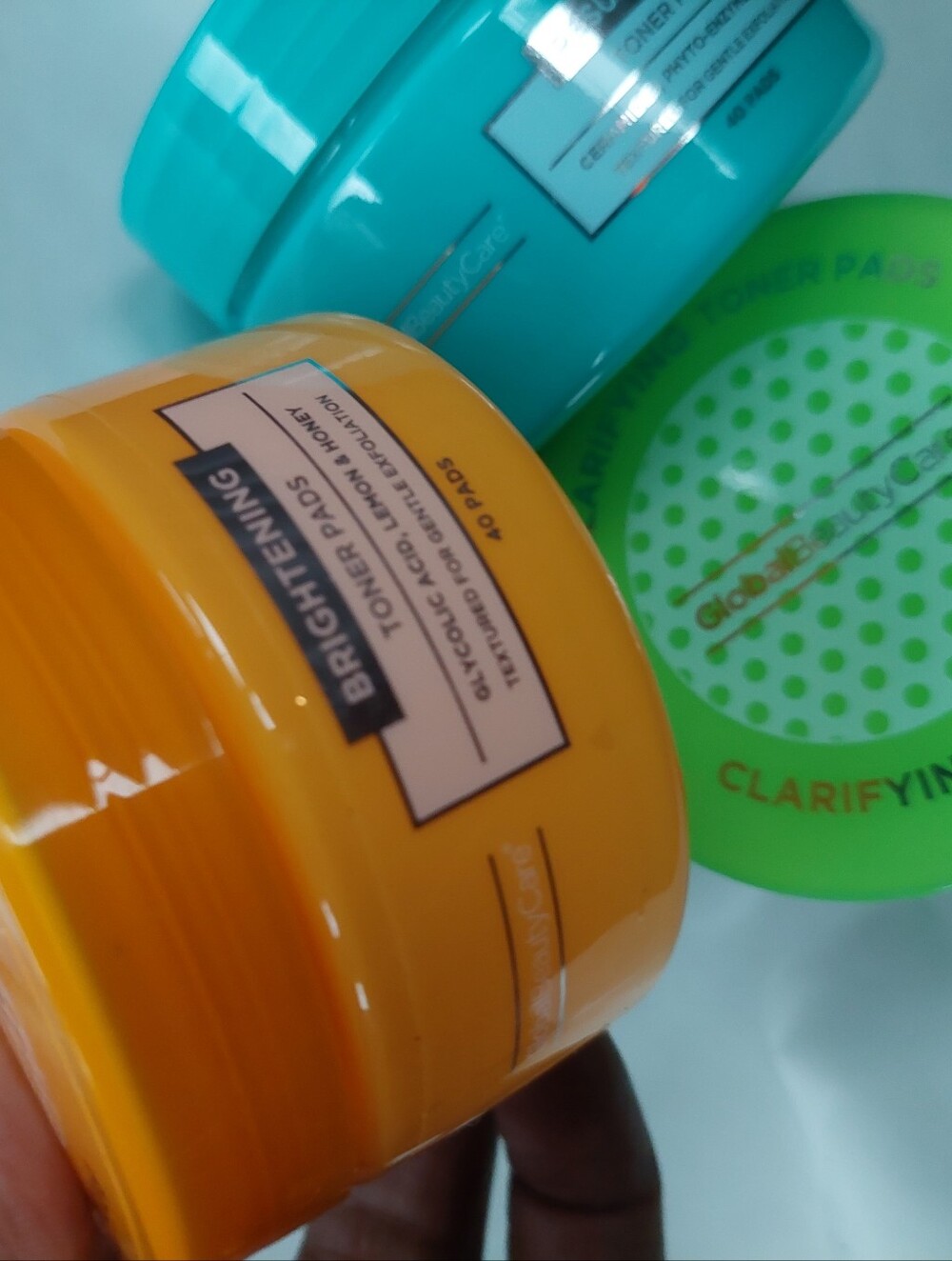 New Global Beauty Lot Of 3 Toner Pads Resurfacing. Clarifying. Brightening